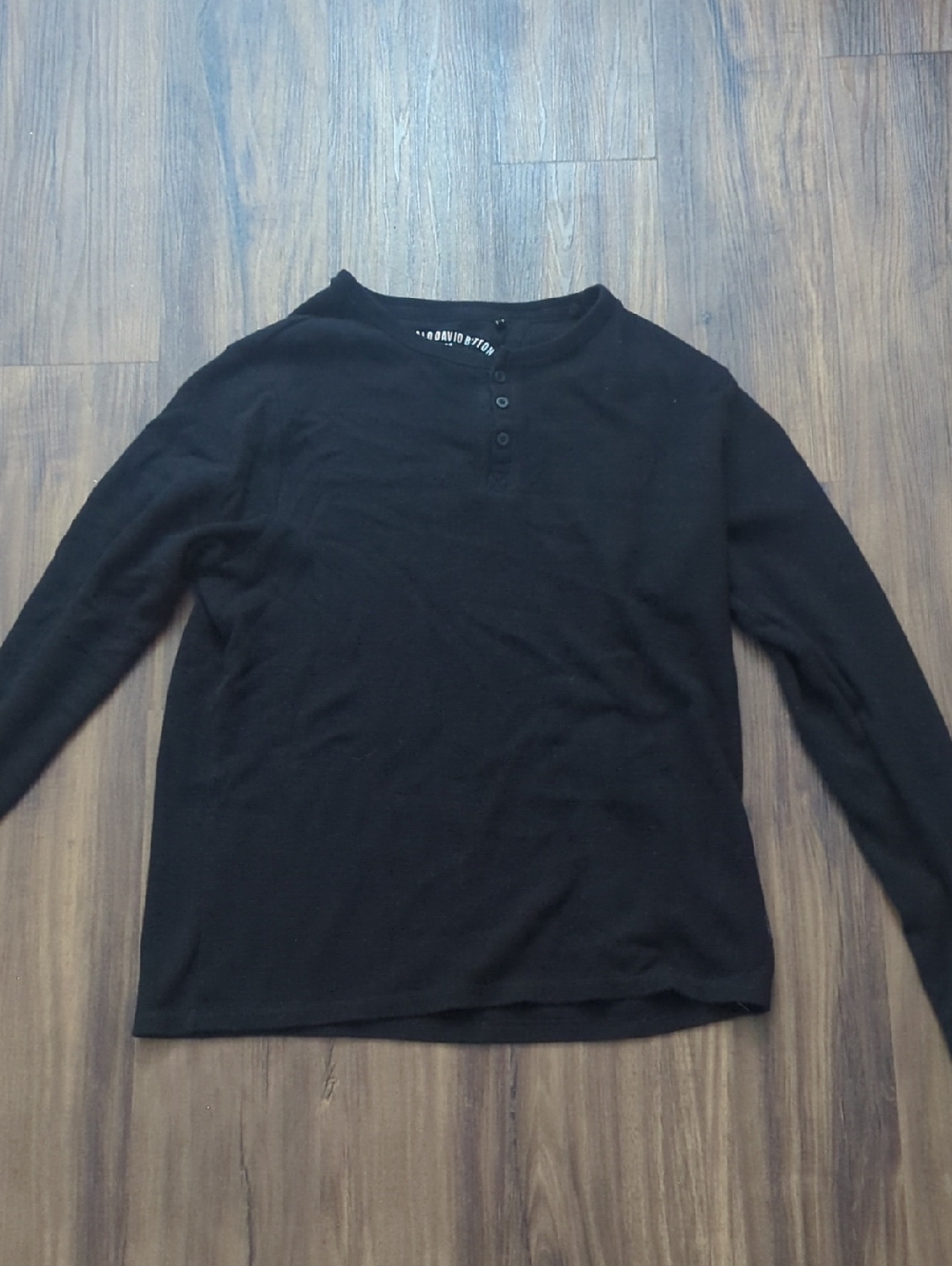 Buffalo David Bitton Men's Black Long Sleeve Henley